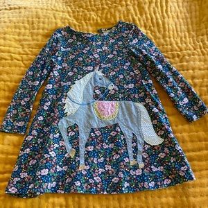 Boden horse & floral dress